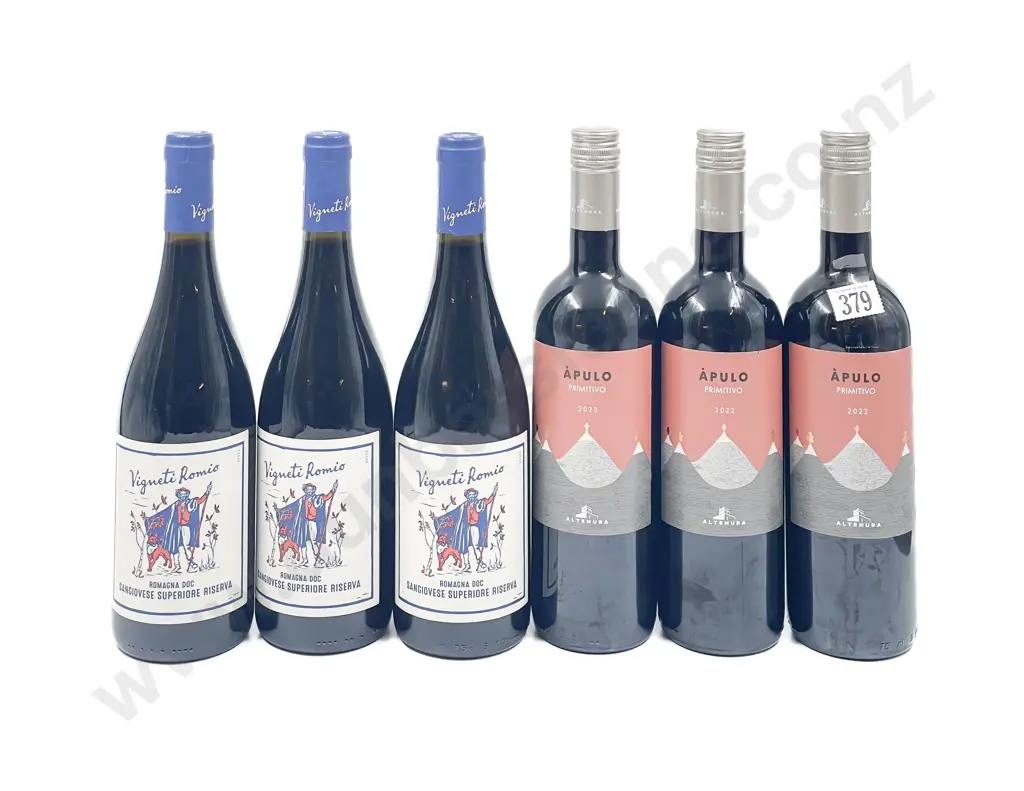 Six Assorted Italian Red Wines Image 1++