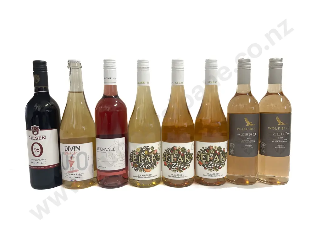 Eight Assorted Non-Alcohol Wine Image 1++