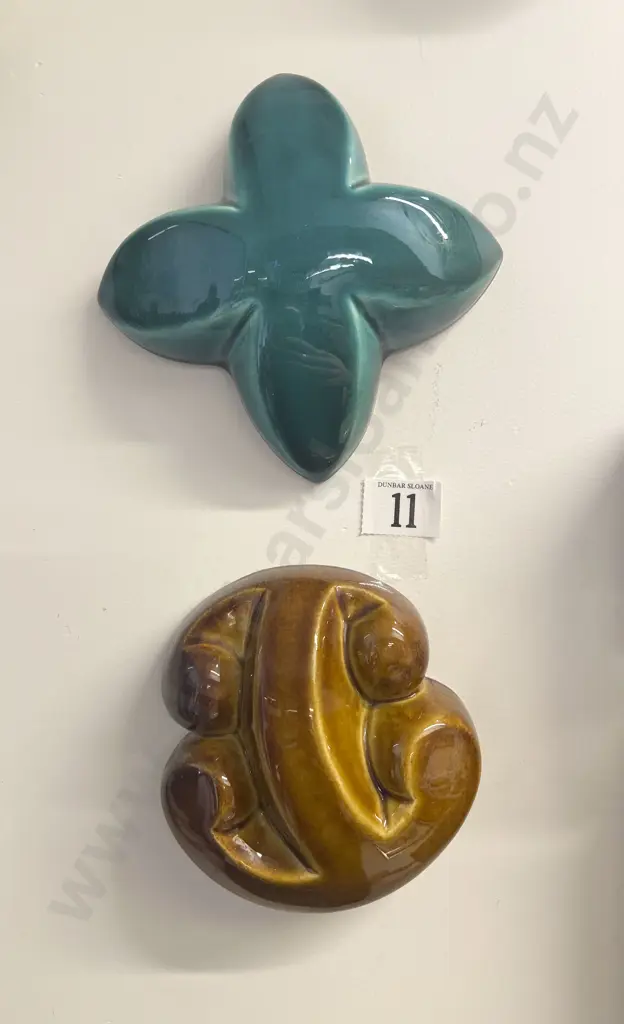 Two Bob Steiner Wall Hanging Ceramics Image 1++