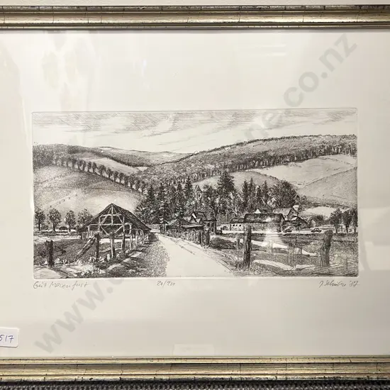 Indistinctly Signed Ltd Ed Etching Together with Similar