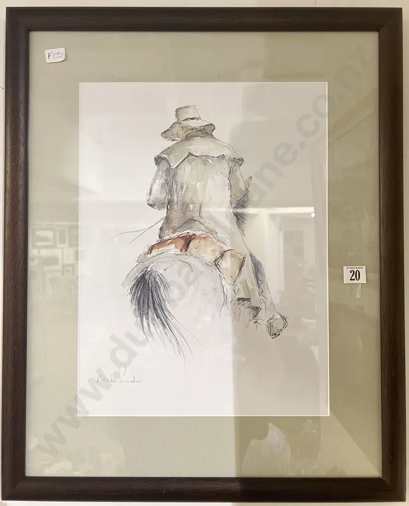Mike Ponder Print Horseback Study Image 1++