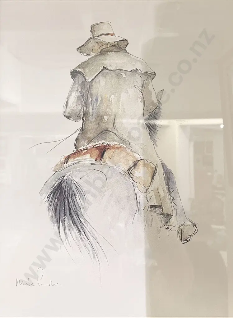 Mike Ponder Print Horseback Study Image 1++