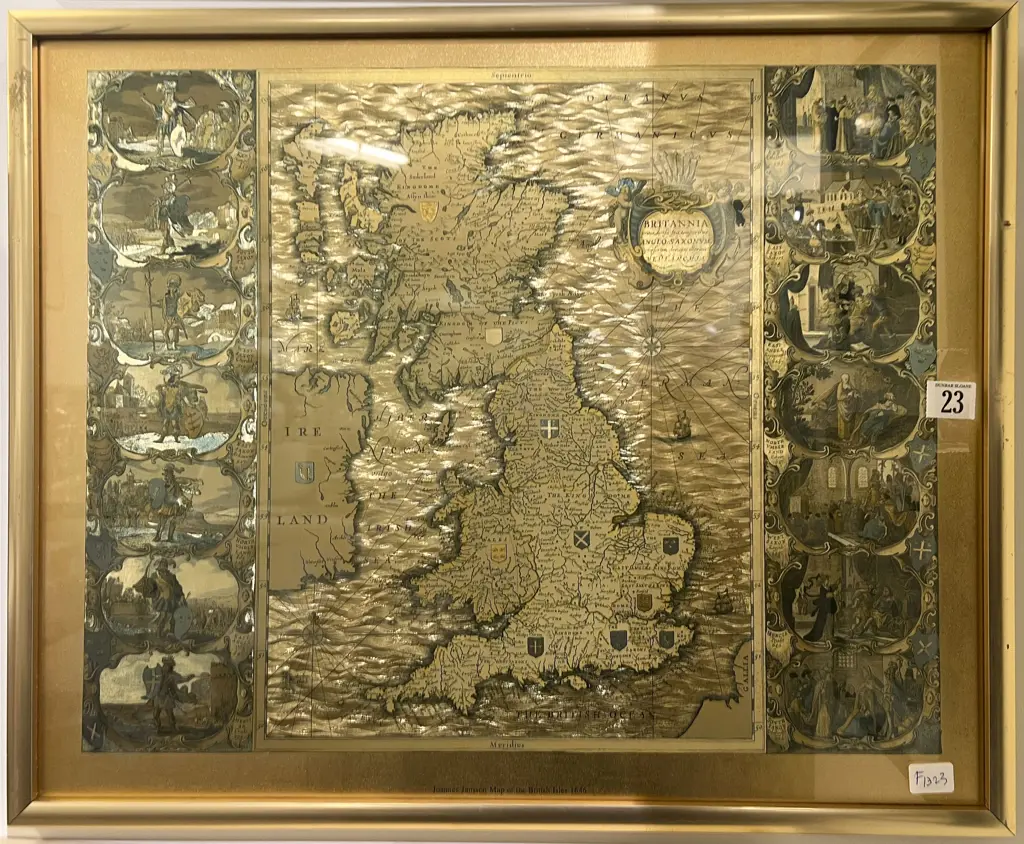 Embossed Foil Map Print Image 1++