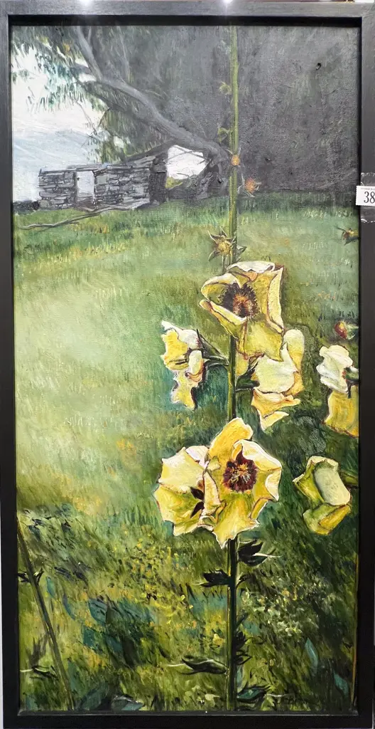 Jill Brandon Floral Study Oil on Canvas Image 1++