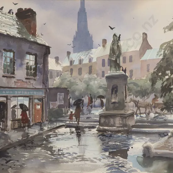 John Pike (American 1911 - 1979) - Town Square