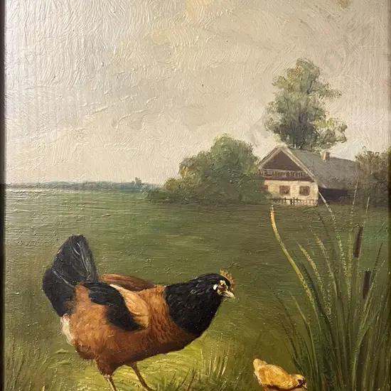 A. Anderson Pair of Vintage Bird Studies Oil on Board