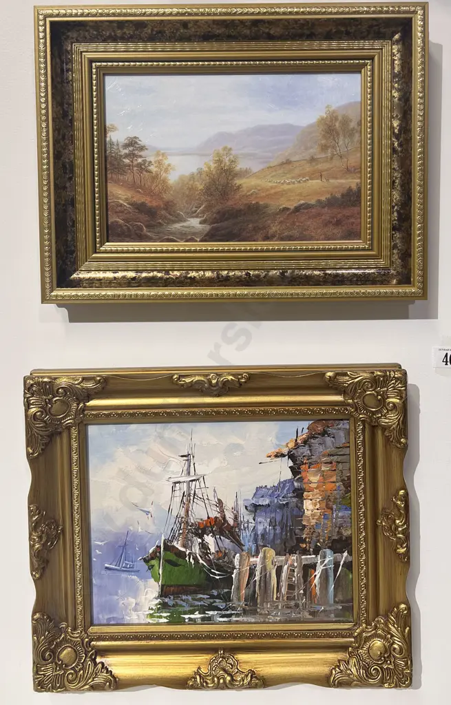 Nautical Oil on Board together with William Mellor Textured Print Image 1++