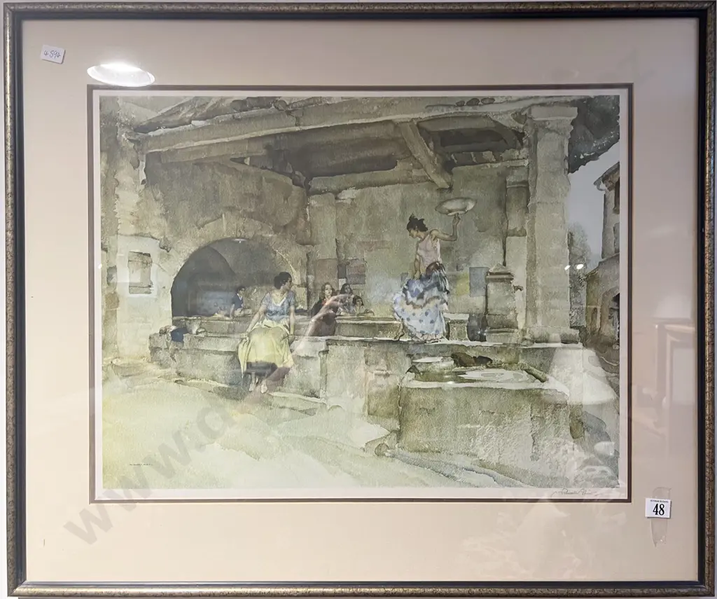 Signed William Russell Flint Print together with Other Print Image 1++