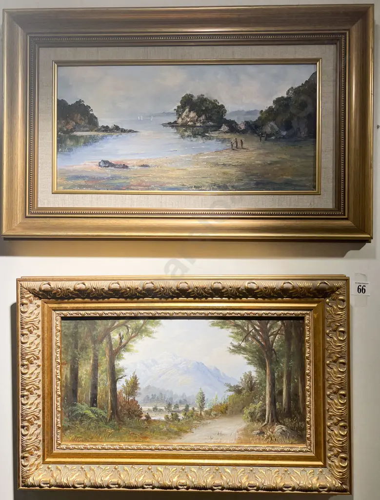H. T. Garratt "By the Buller River" Oil on Board together with Other Image 1++