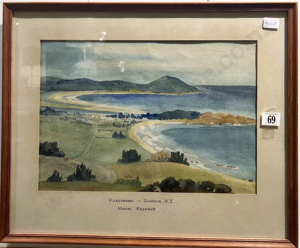Nancy Thomson "Puketaraki - Dunedin NZ" Watercolour on Paper Image 1++