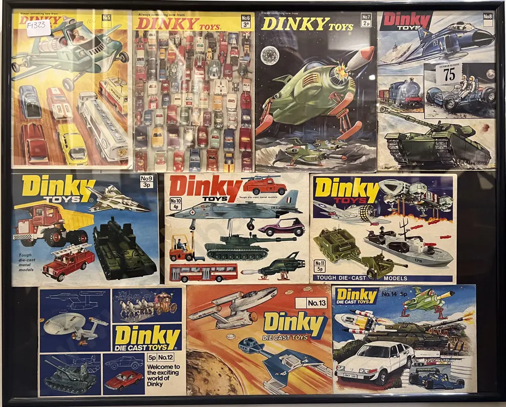 Framed Set of Vintage Dinky Catalouges Image 1++