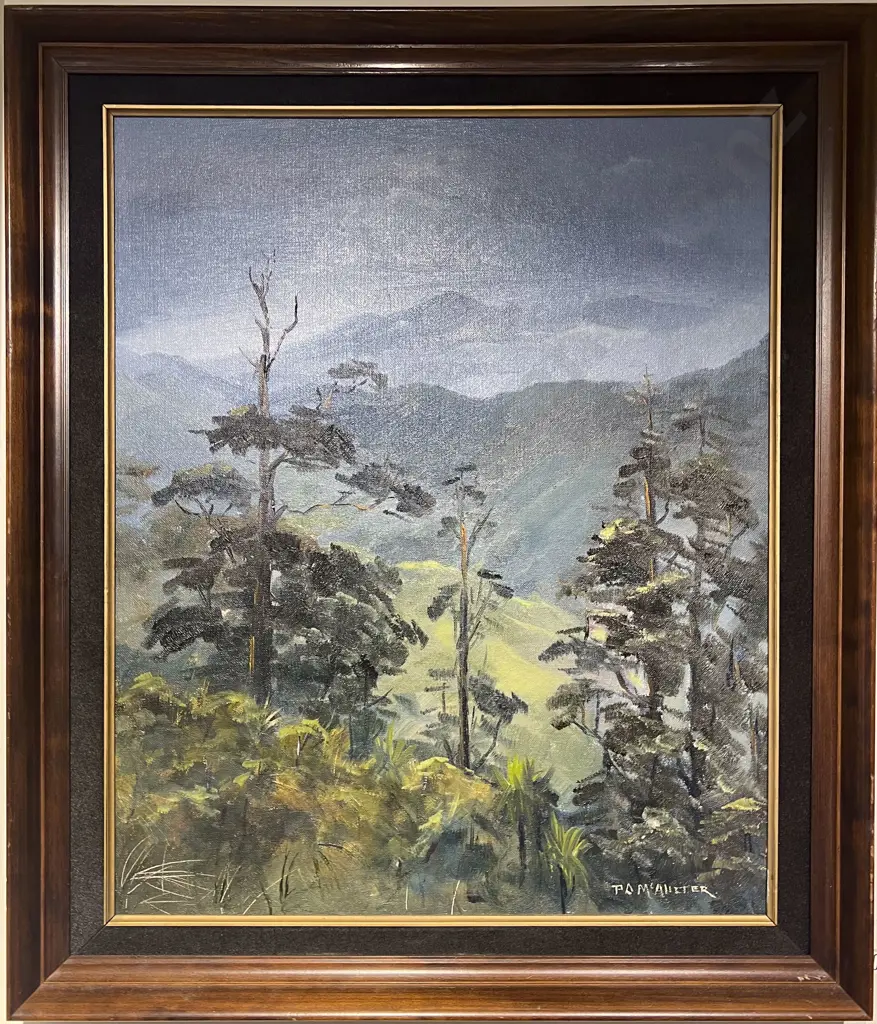 P. O . McCallistar Hillside Study Oil on Board Image 1++
