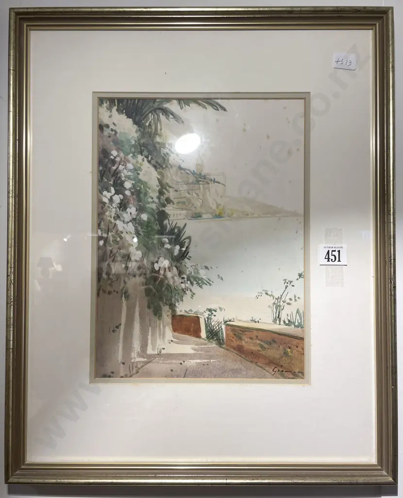 French Coastal Study Watercolour Image 1++
