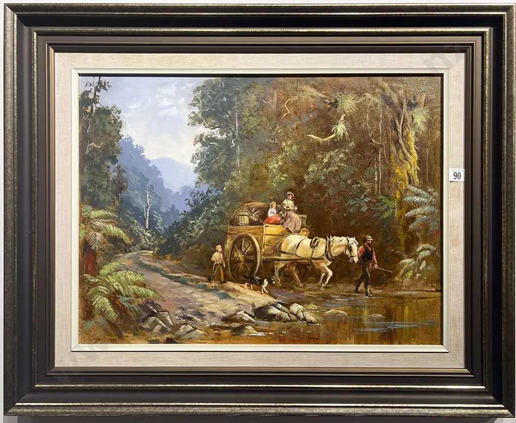 Ernest Papps "The New Settlers" Oil on Board Image 1++