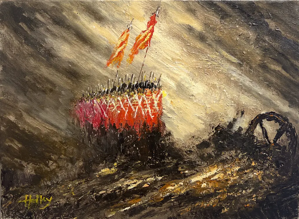 Indistinctly Signed Oil on Canvas Image 1++