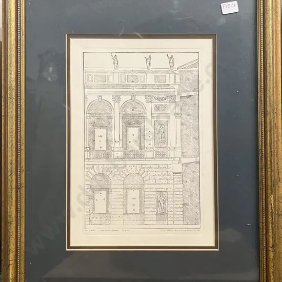 Set of Four Architectural Book Plates