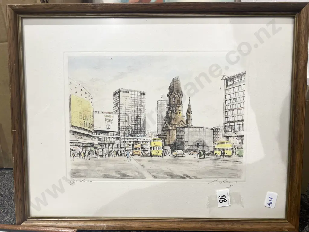 R. Lees Etching and Two Prints Image 1++