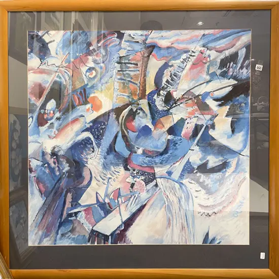 Large Framed Decorative Print & Other