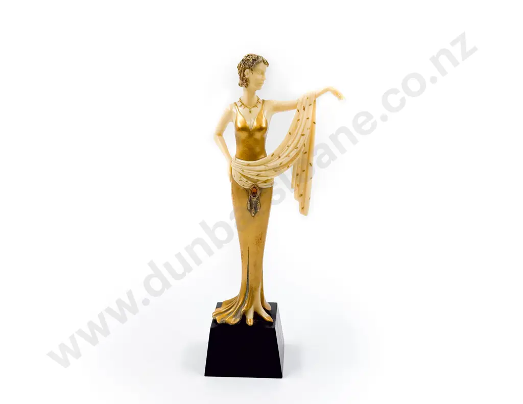 Art Deco Style Figure on Stand Image 1++