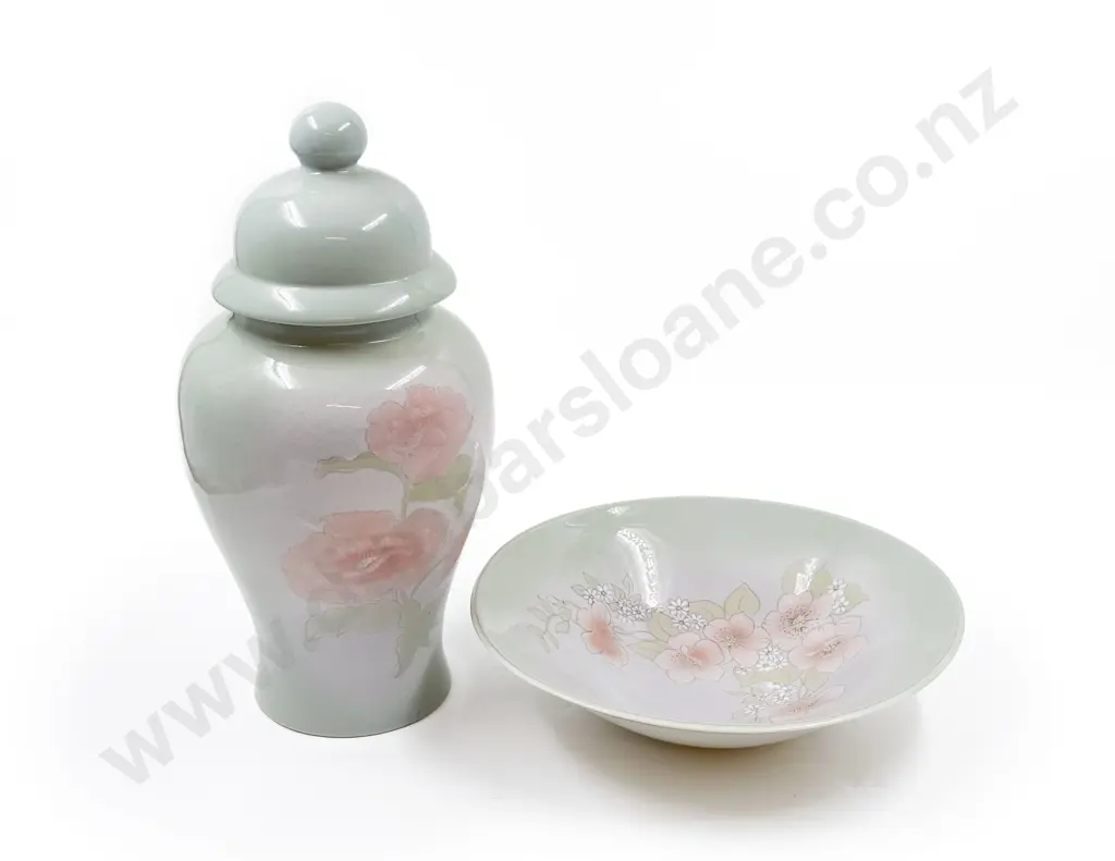 Lidded Urn together with Matching Bowl Image 1++