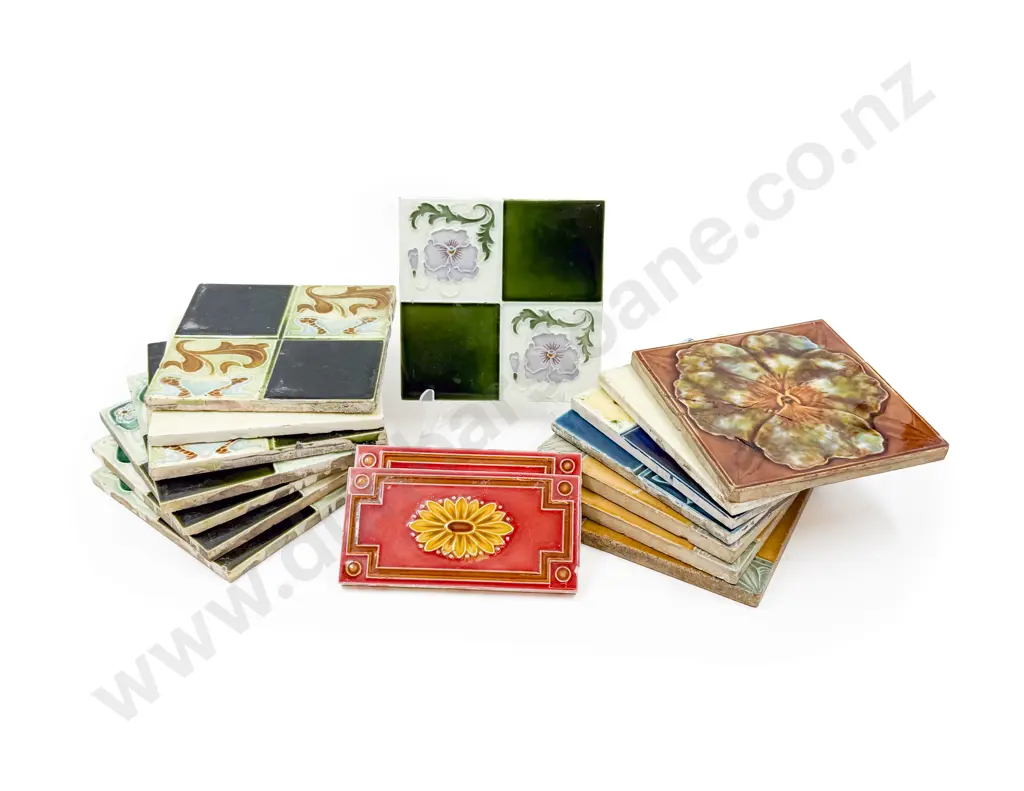 Qty of Assorted Vintage Tiles Image 1++