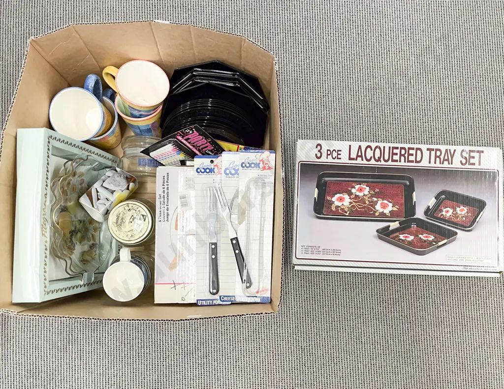 Five Boxes of Assorted Kitchen Ware Image 1++