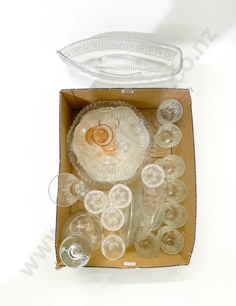 Quantity of Assorted Tribal Masks with Gourd together with Box of Assorted Glassware Image 1++
