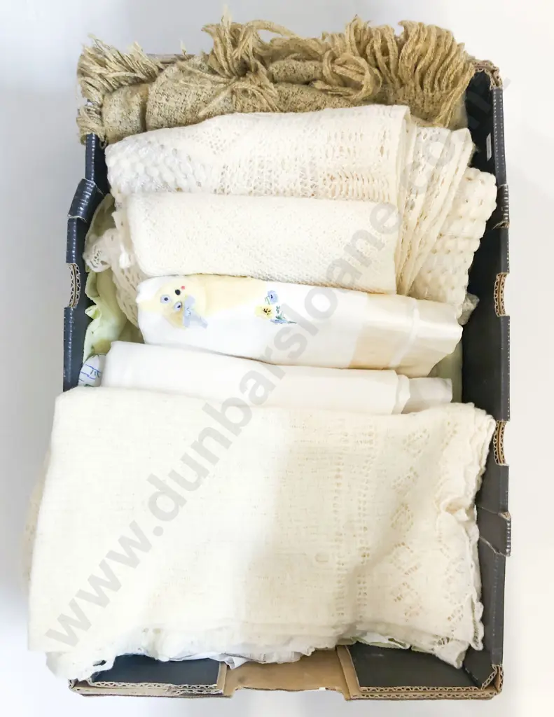 Qty of Assorted Vintage Linens and Blankets etc. Image 1++