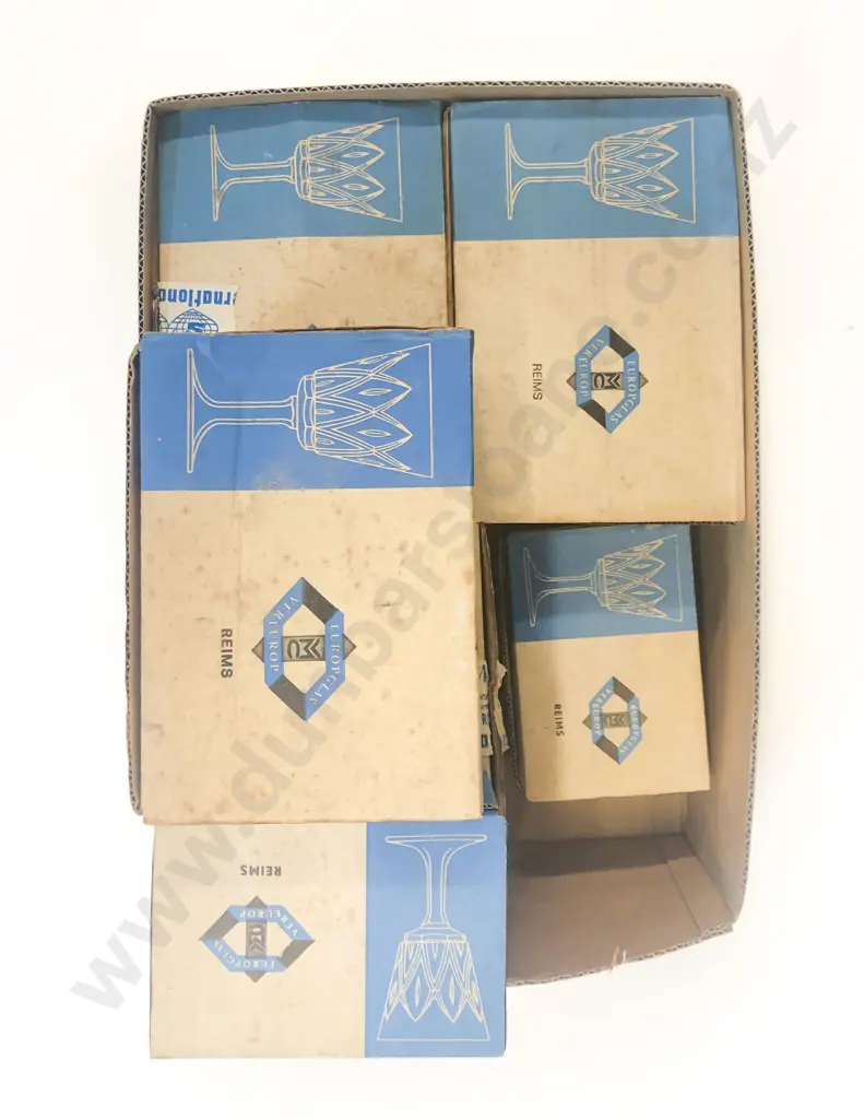 Two Cartons of Assorted Boxed Glassware Image 1++