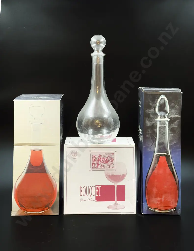 Two Boxed Decanters and Boxed Wine Glasses Image 1++