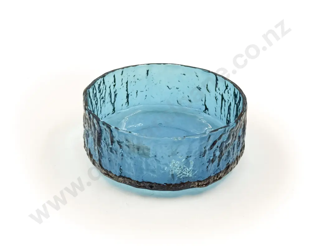 Whitefriars Blue Glass Table Bowl Image 1++
