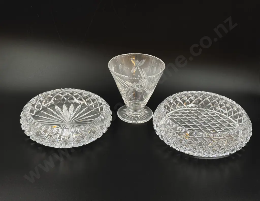 Assorted Crystal Bowls together with Vase Image 1++