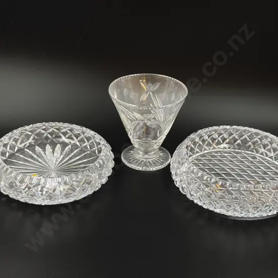 Assorted Crystal Bowls together with Vase