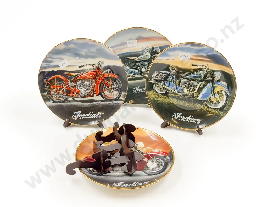 Sixteen Assorted Motorcycle Themed Comm. Plates Image 1++