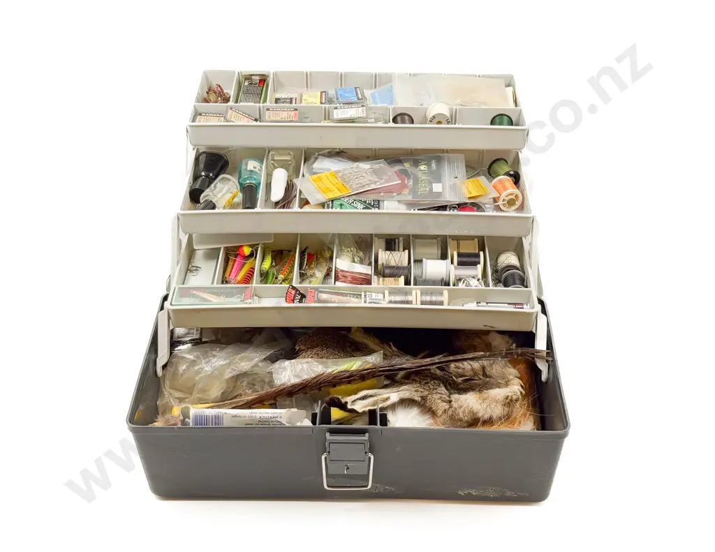 Tackle Box With Assorted Fishing Accessories Image 1++