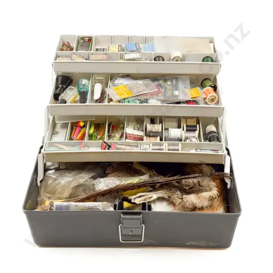 Tackle Box With Assorted Fishing Accessories