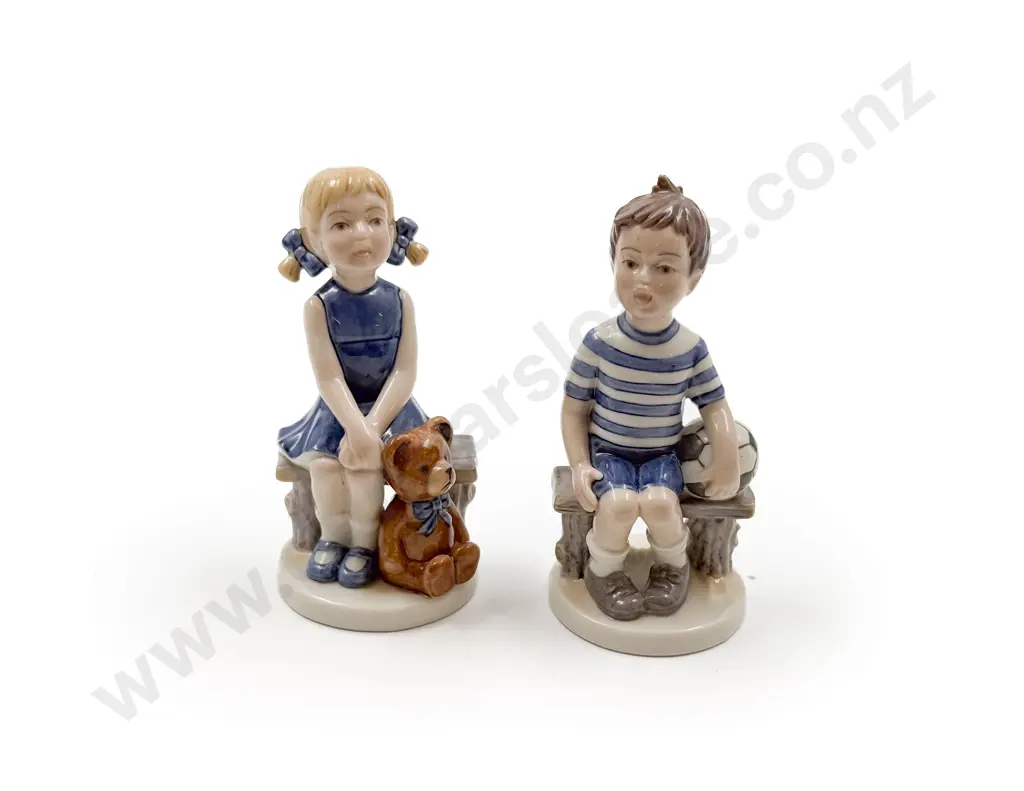 Two Royal Copenhagen Millenium Collection Figures "Emma" and "Andrew" Image 1++