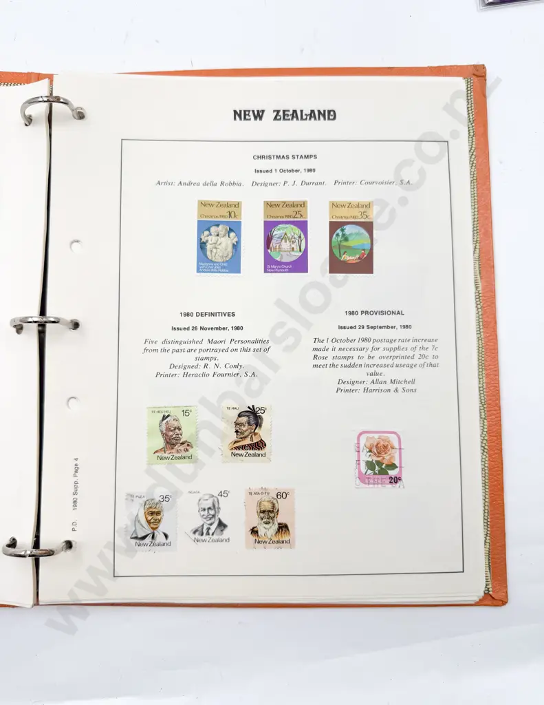 Four Stamp Albums and Assorted Stamps Image 1++