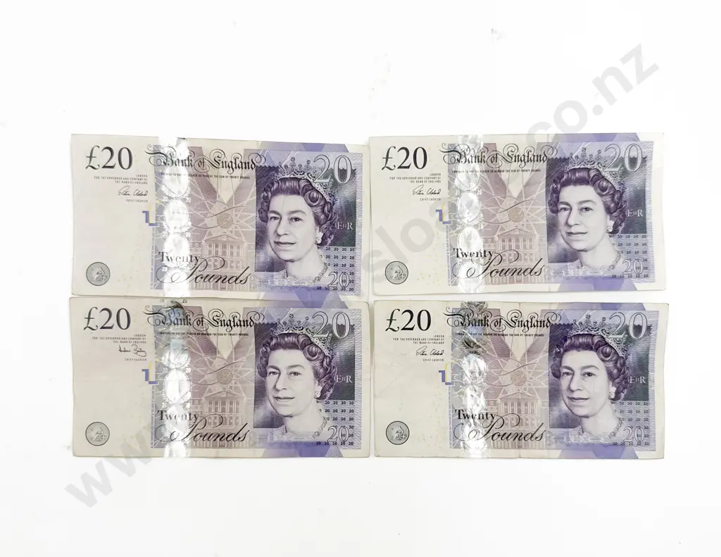 Four 20 Pound Bank Notes Image 1++