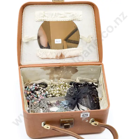 Qty of Assorted Costume Jewellery in Vanity Case