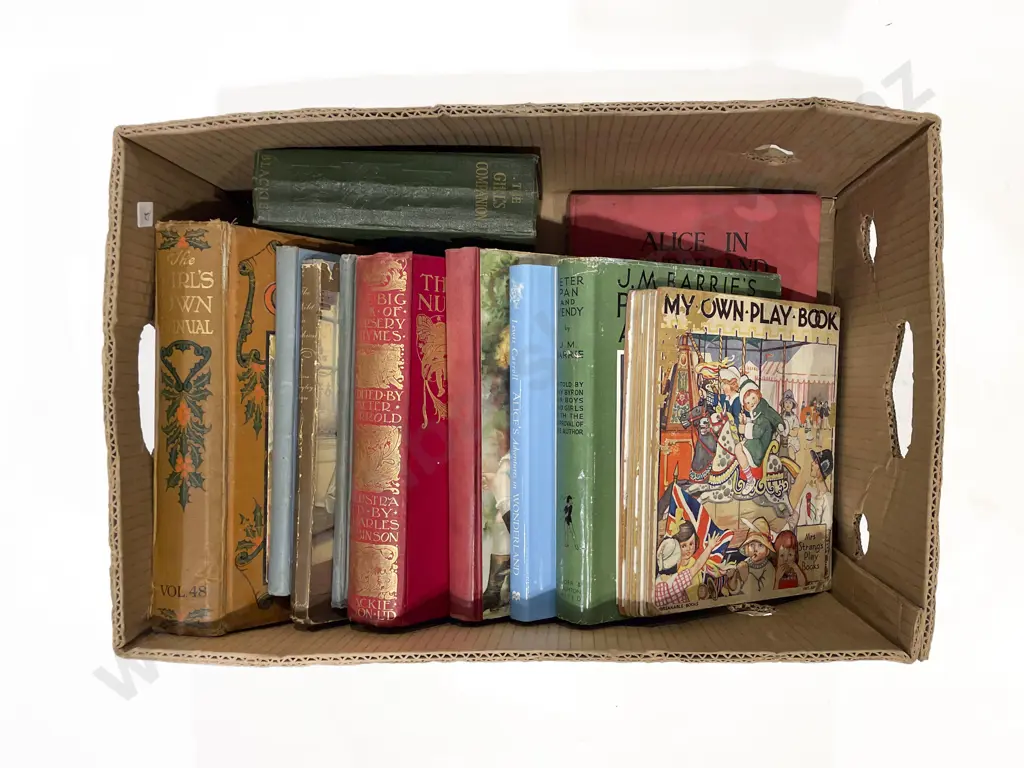 Box of Assorted Vintage Books incl The Big Book of Nursery Rhymes and Peter Pan & Wendy Image 1++
