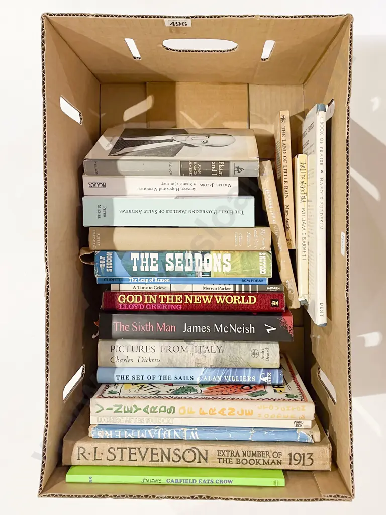 Box of Assorted Books Image 1++