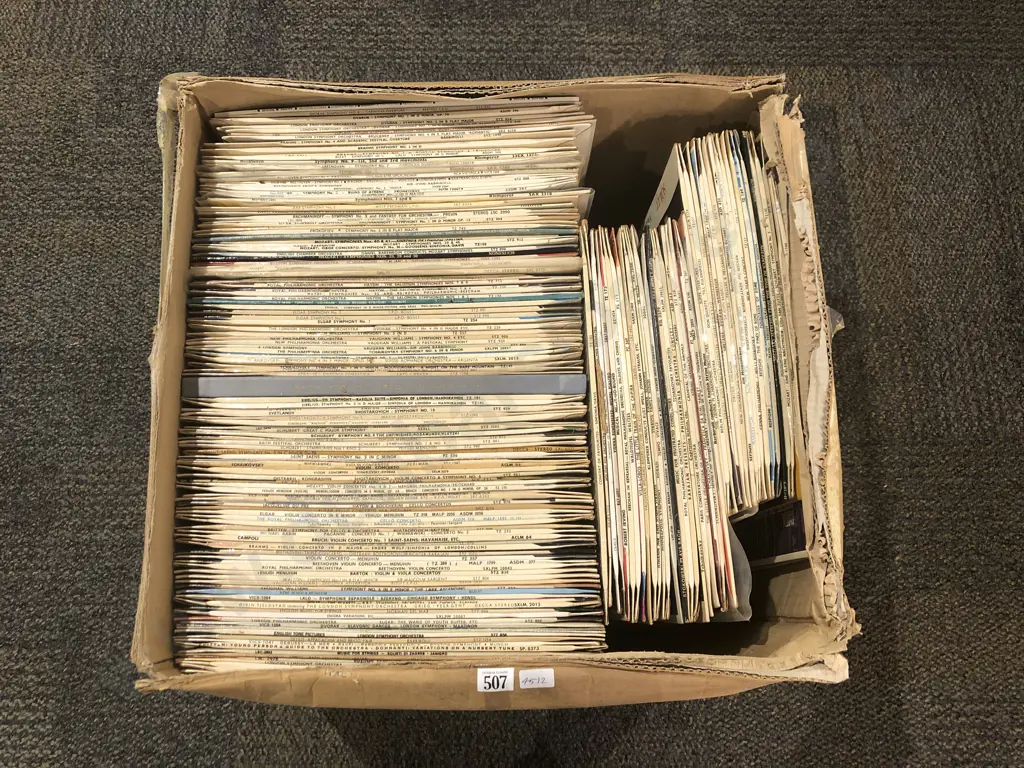 Box of Assorted Records Image 1++