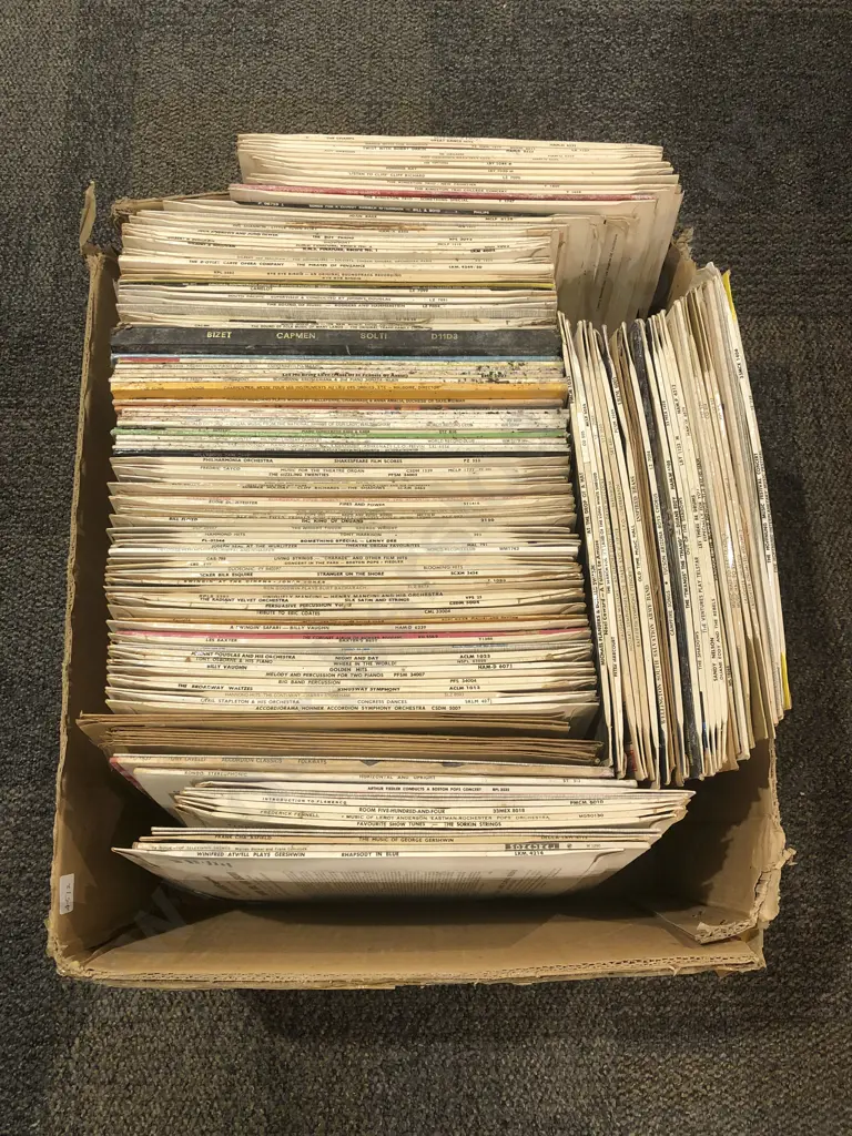 Box of Assorted Records Image 1++