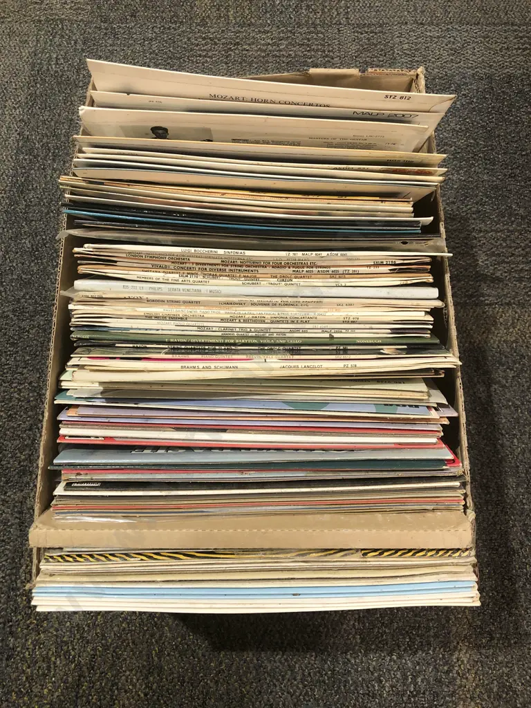 Box of Assorted Records Image 1++