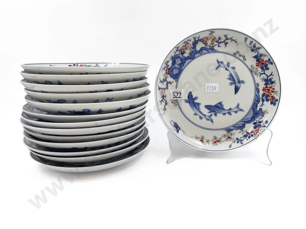 Qty of Chinese Imari Pattern Shallow Plates Image 1++