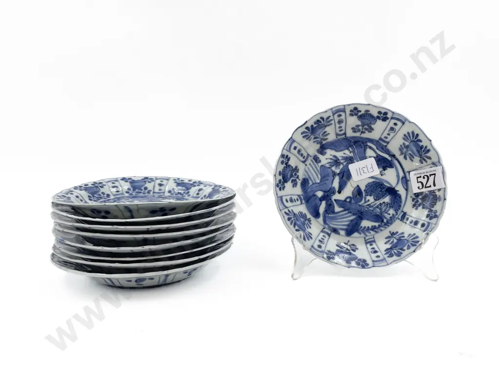 Qty of Chinese Blue and White Shallow Dishes Image 1++