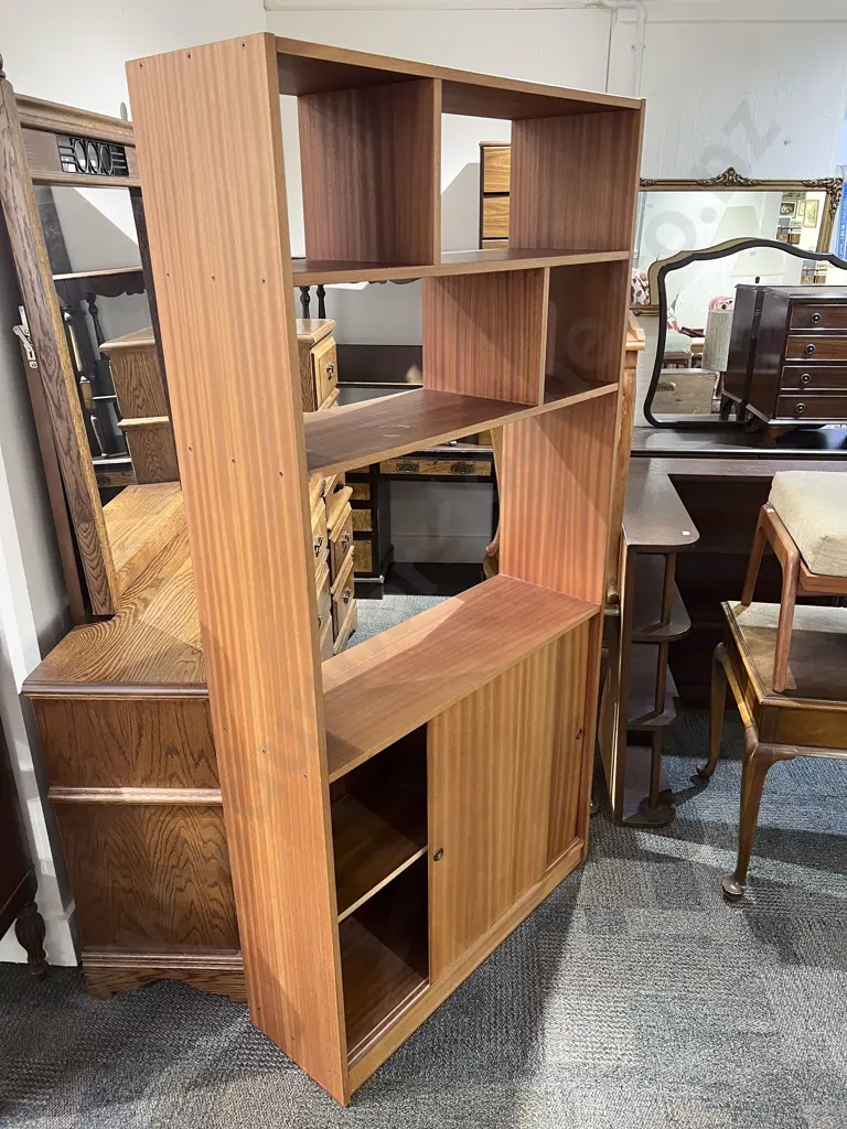 Mid Century Style Open Bookcase Image 1++