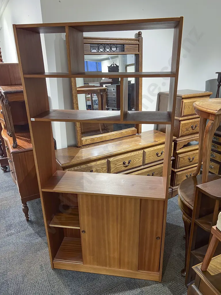 Mid Century Style Open Bookcase Image 1++