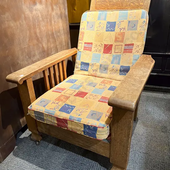 William Morris Style Oak Armchair